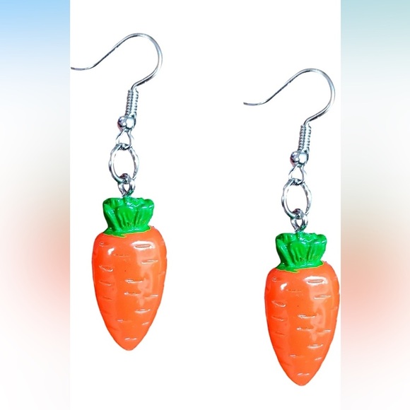 Carrot-Shaped  Earrings - Picture 1 of 3